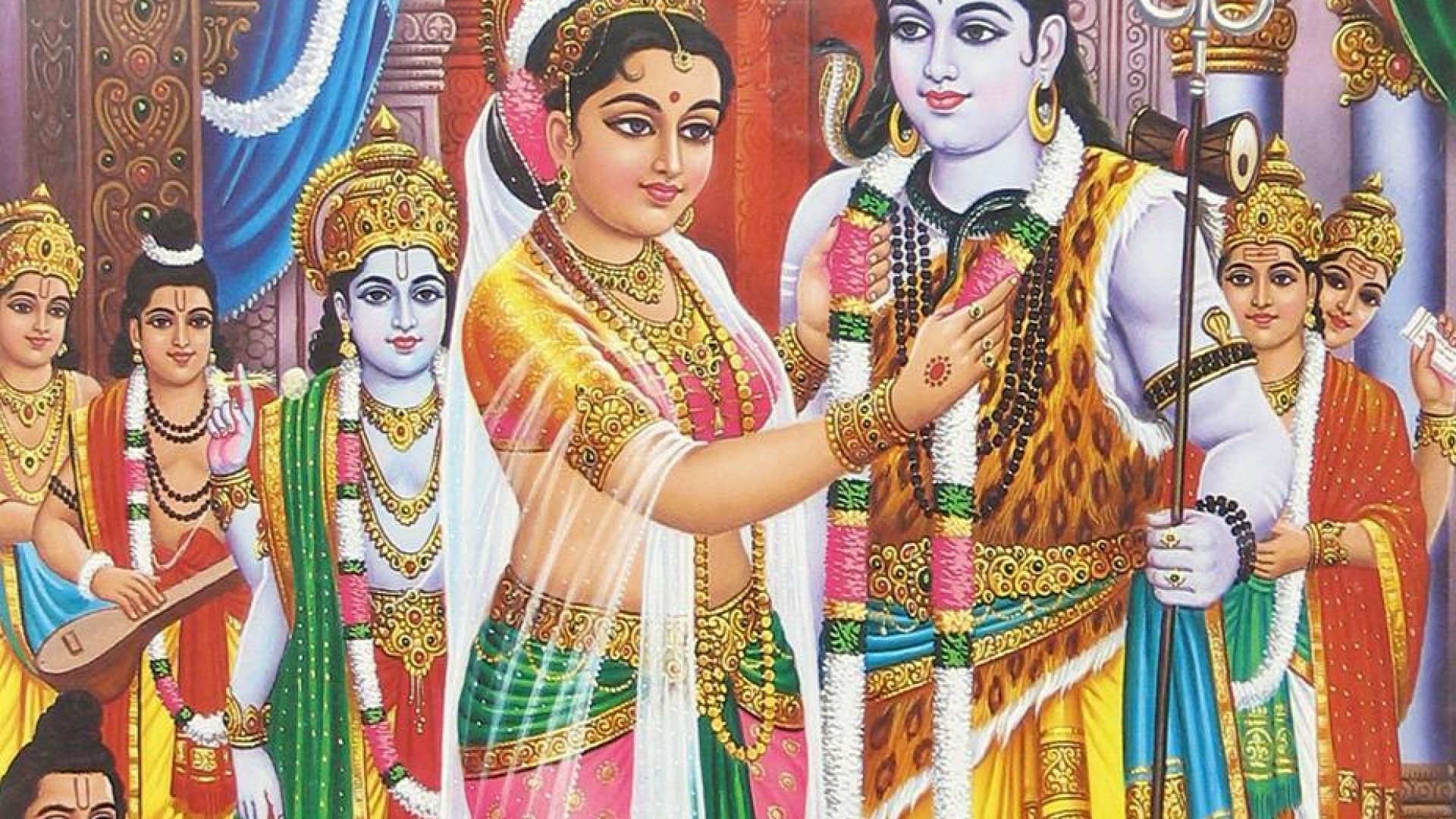 lord shiva parvati marriage images