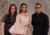 Aditi Rao Hydari Glitters The Ramp For Pankaj & Nidhi On Day 3 Of India Couture Week Designer Pankaj and Nidhi with Actor Aditi Rao @ FDCI India Couture Week 2019 (15)
