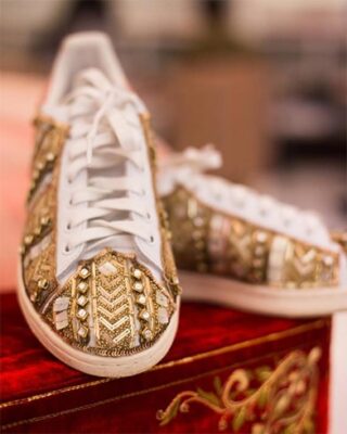 Gold Studded Sneakers