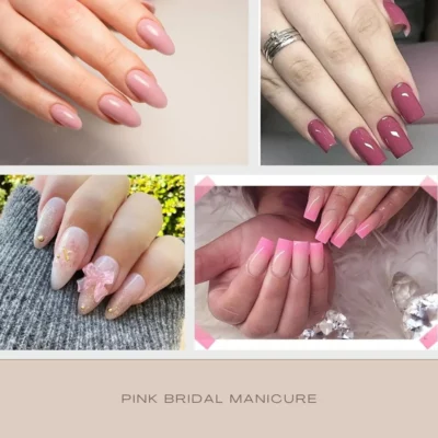 Pink Bridal Manicure