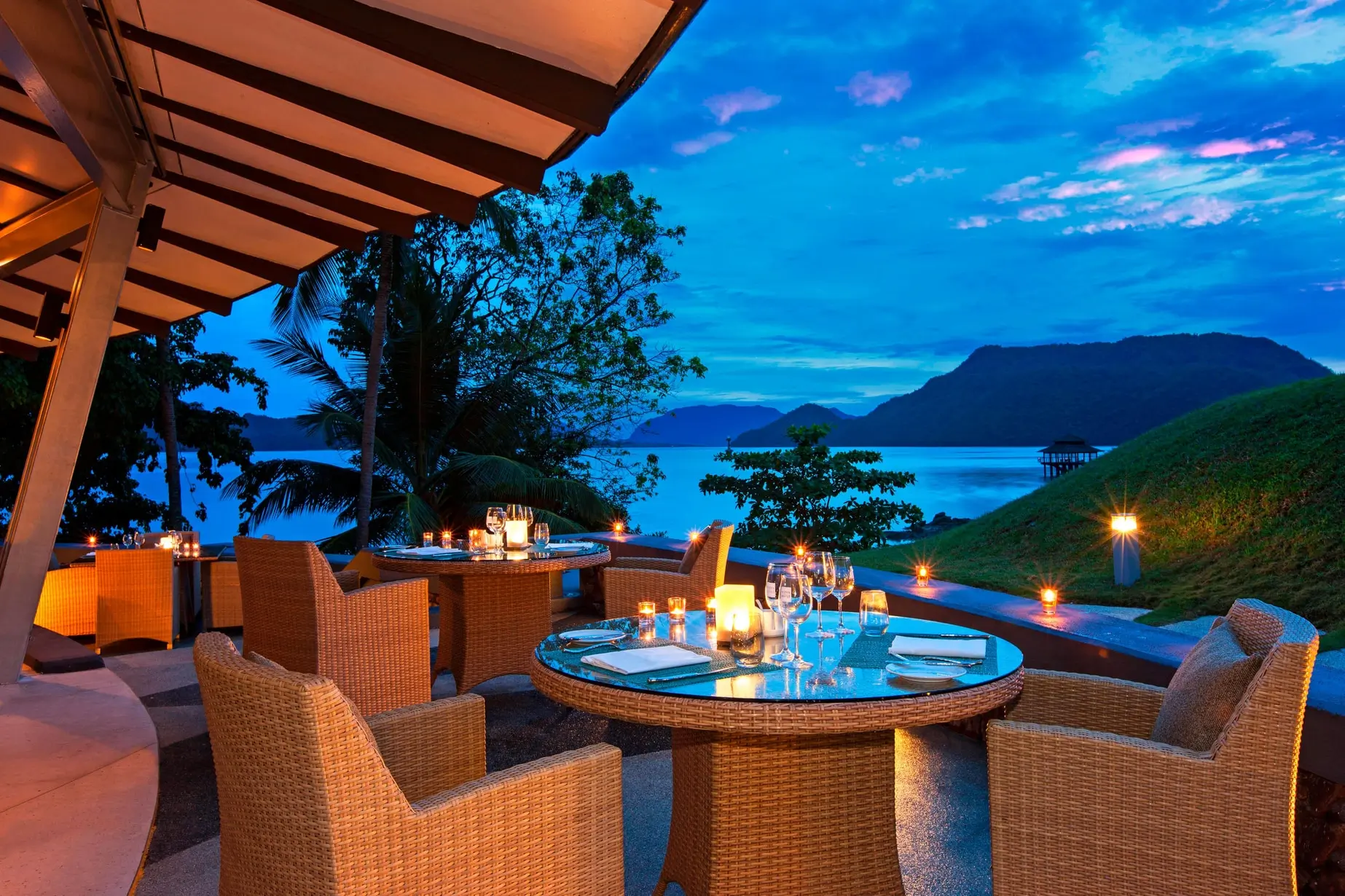 The evening View From The villas of Westin Resort Langkawi