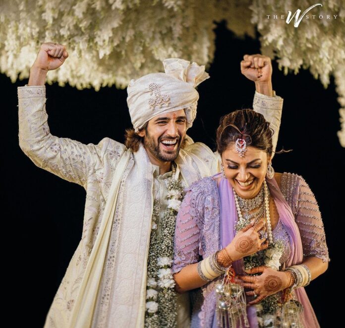 Anushka Ranjan in Lavender Bridal Lehenga