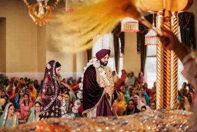 Sikh Couple Completing Their Laavan-WeddingAffair