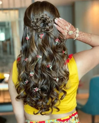 Hairstylists Reveal: The Best Hairdos With A Gown For Your Sangeet &  Reception | WedMeGood