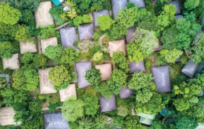 A Drone View Of Thekkady Spice Village