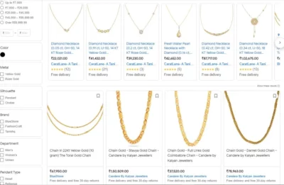 Conduct Price Comparisons Before Online Jewellery Purchases