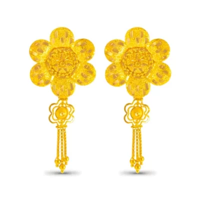 Lena Floral Gold Earrings