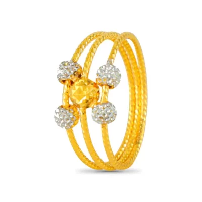 Palak Gleaming Gold Ring, PP Jewellers