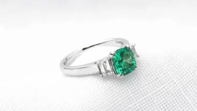 Emerald Gemstone Engagement Ring