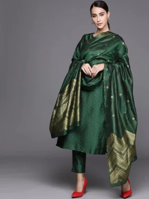 Libas Green Straight Kurta - Rakshabandhan Outfit