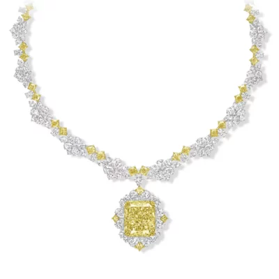 Yellow And White Diamonds Necklace, Harry Winston Jewellery