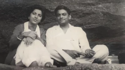 Anand Mahindra's Parents In Kanheri Caves, Maharashta