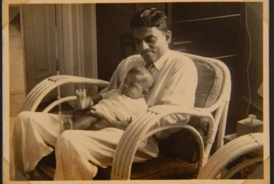 Anand Mahindra In His Father's Lap