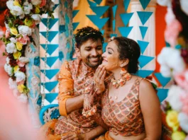 Vibrant Canvas: Captivating Haldi Backdrop Ideas Haldi Backdrop Ideas- Wedding Affair