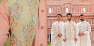 Make a Statement with Studio Firang Make a stylish statement on your big day with Thread & Ari Work ensembles of Studio Firang.