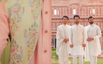 Make a Statement with Studio Firang Make a stylish statement on your big day with Thread & Ari Work ensembles of Studio Firang.