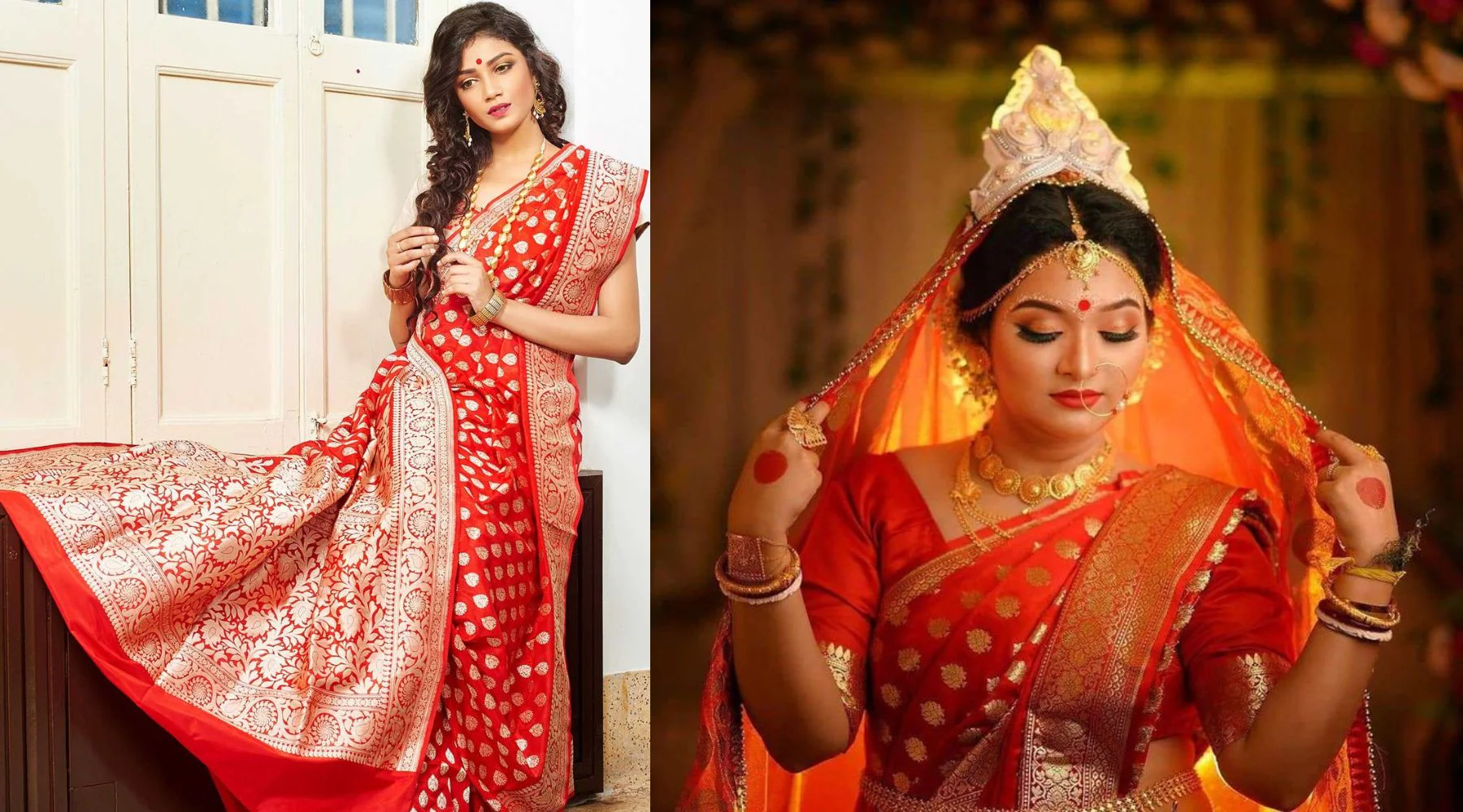 Banarasi silk sarees are synonymous with Indian brides
