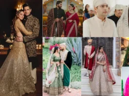 Unique Bride And Groom Outfit Combination