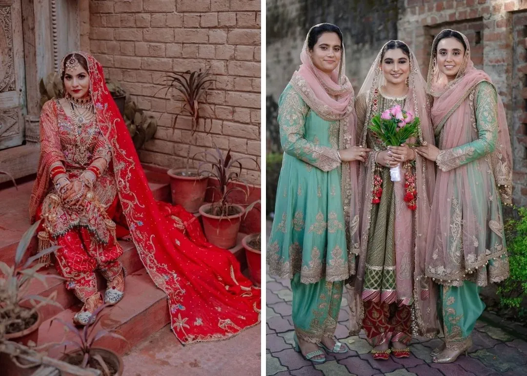 Traditional Punjabi wedding attire
