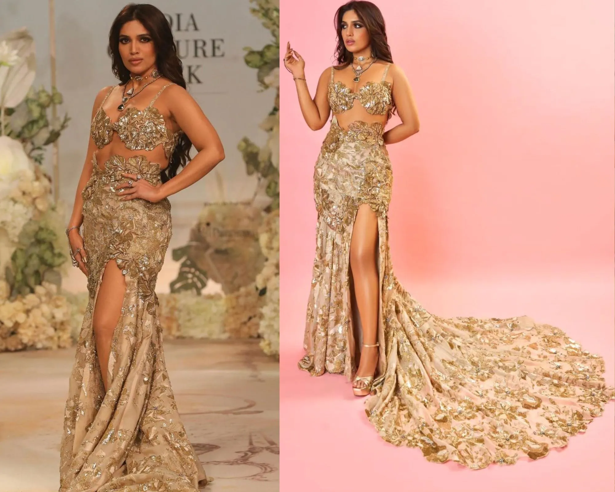 A-line lehengas with a slight fishtail flare at the bottom can be a great alternative to a full-blown fishtail traditional lehenga for wedding.