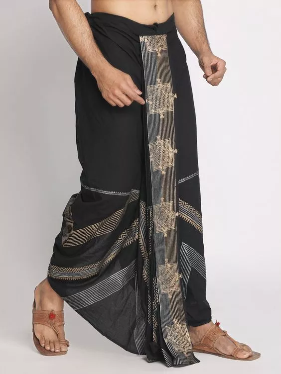 This elegant style of dhoti is a must-have for every groom