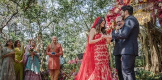 8 Bridal Lehenga Alternatives for Modern Bride red wedding gown