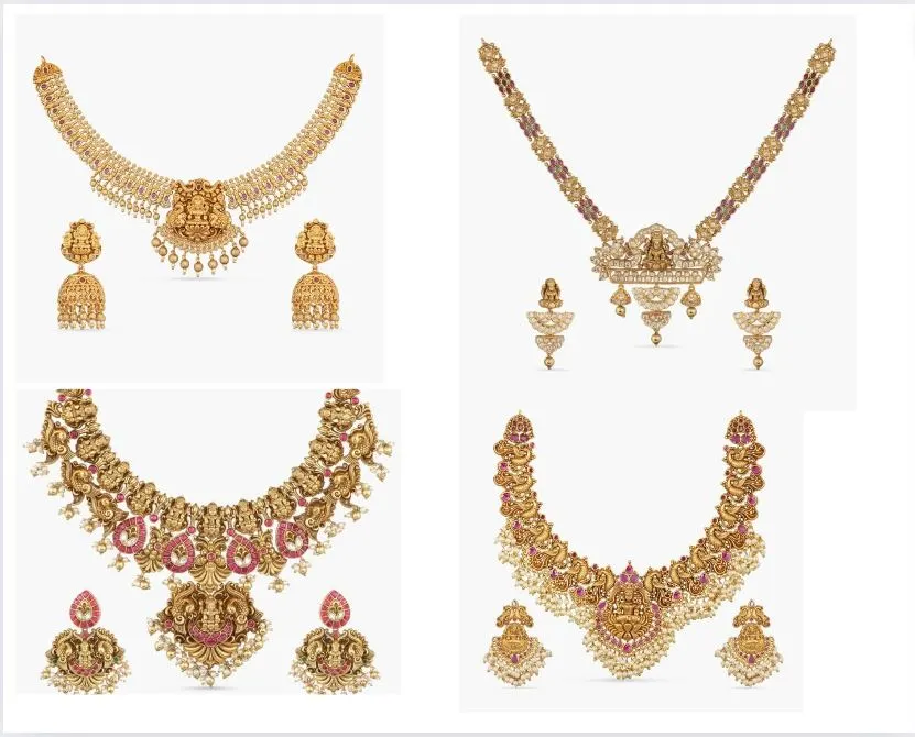 simple elegant temple jewellery designs 