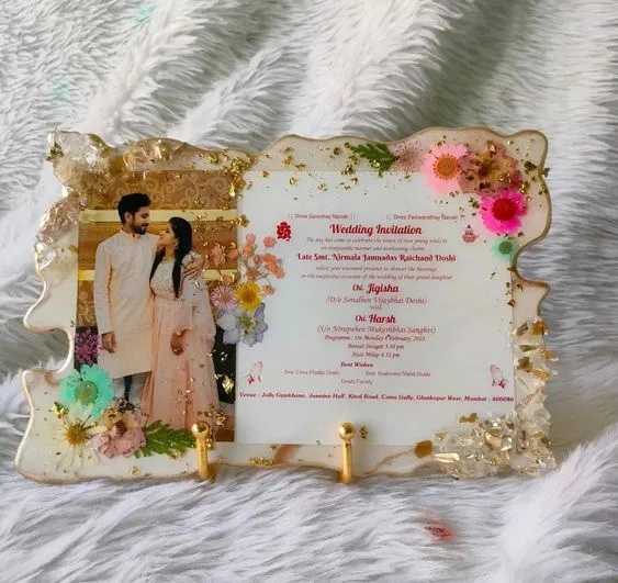wedding memories resin framing