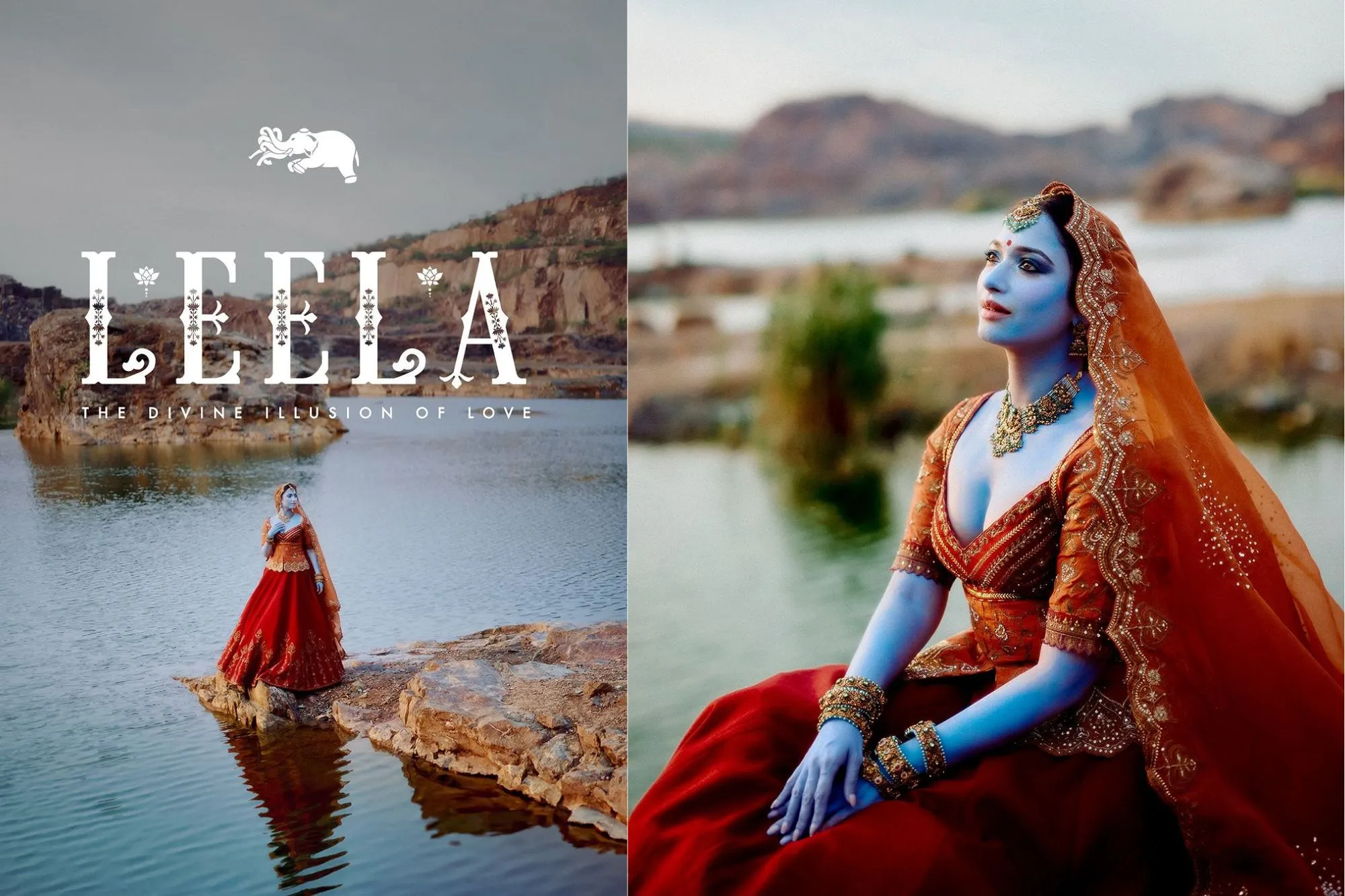 tamannaah bhatia as radha for torani's new collection leela