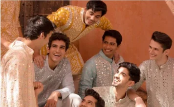 Unique Groom Attires for Men in Mirror Work unique groom attires for men