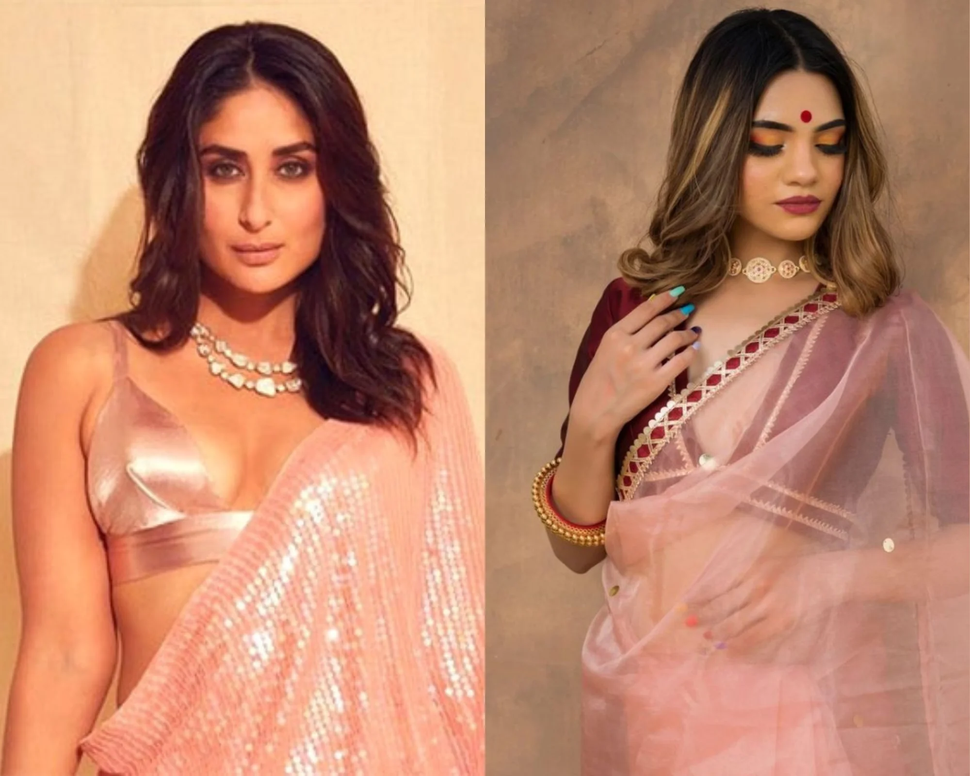 peach sarees peach fuzz sarees
