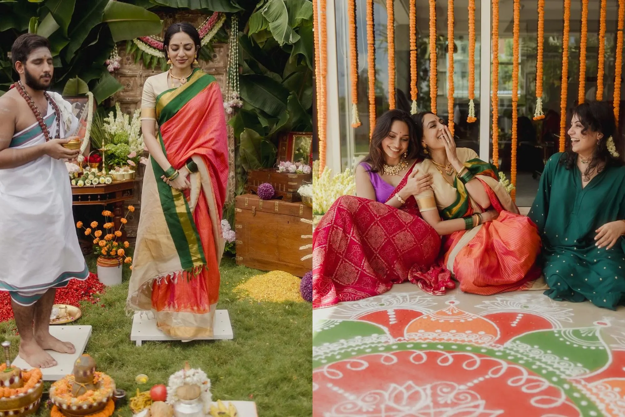 Sobhita Dhulipala wedding poses