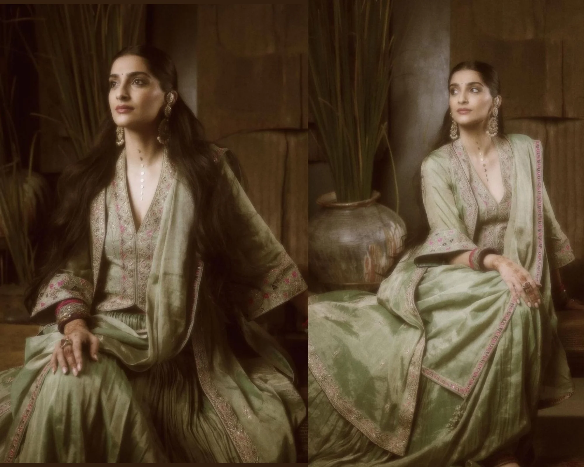 sonam kapoor karwa chauth saree