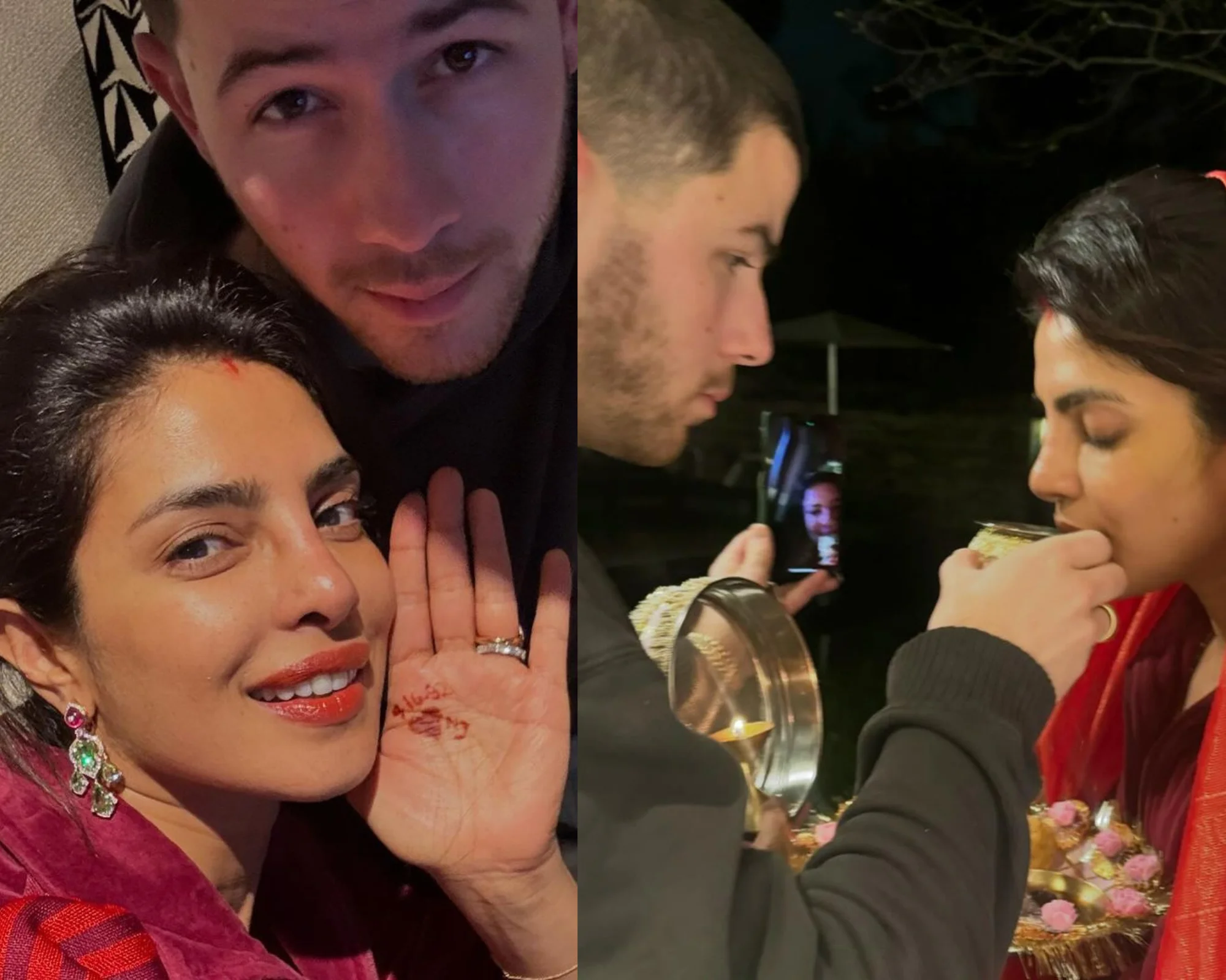 priyanka chopra karwa chauth look