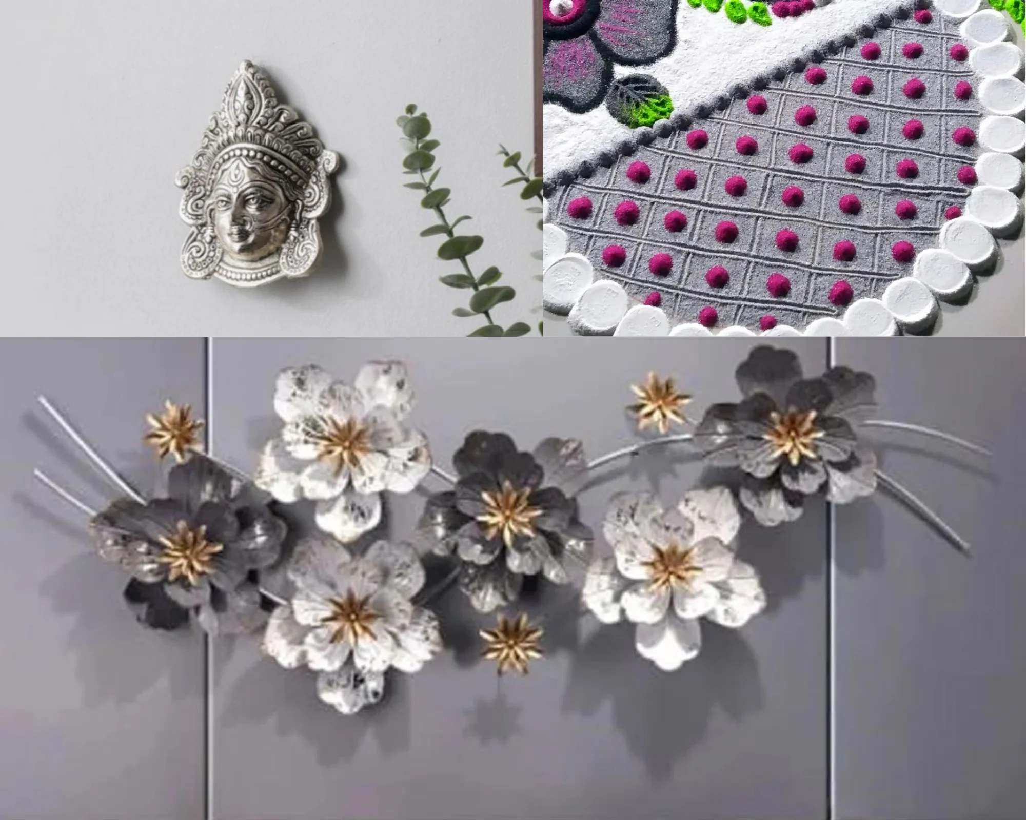 grey decoration for navratri