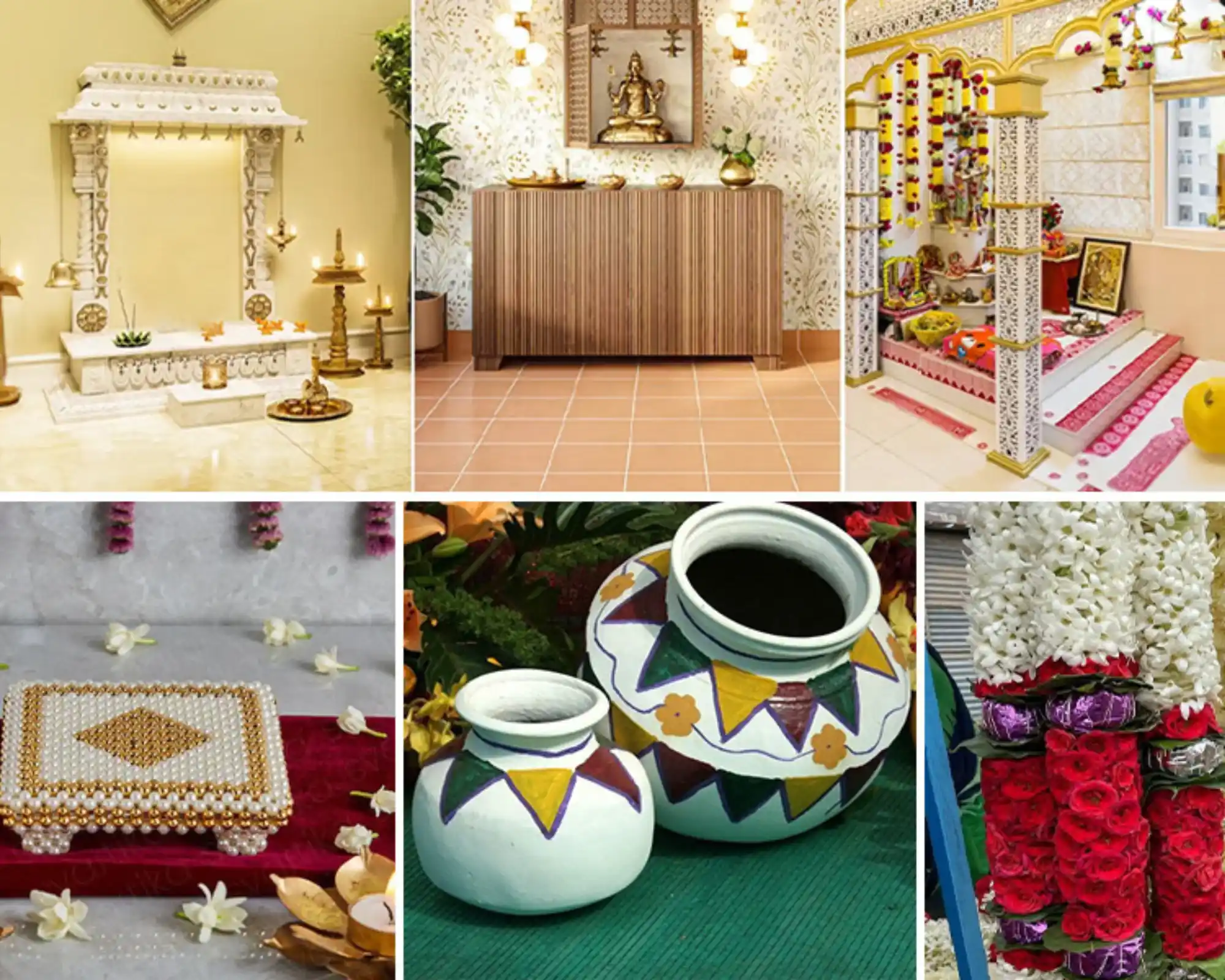 white decoration for navratri