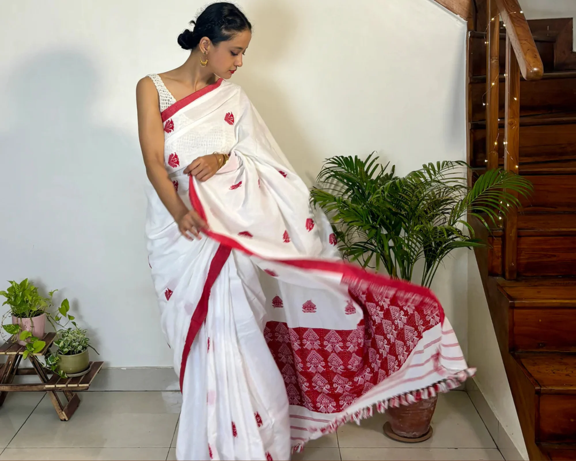 bengali saree for durga puja
