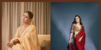 Choose Your Best Celebrity Saree Look for This Durga Puja celebrity saree look