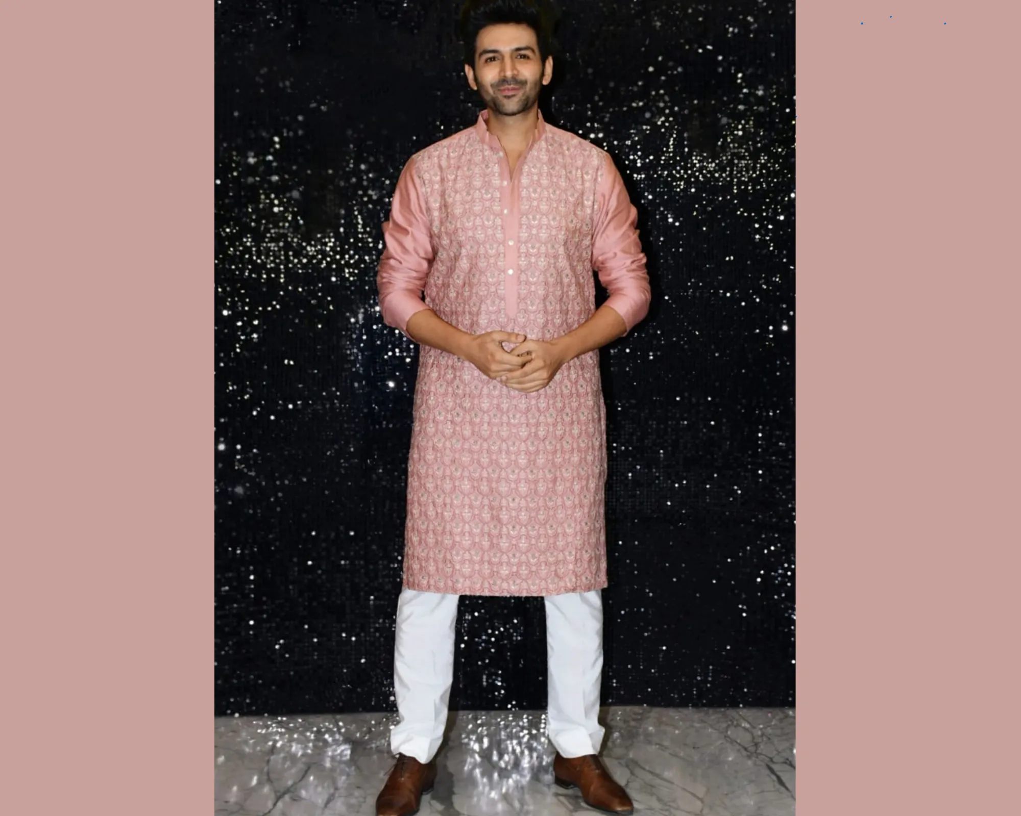 kartik aryan in anita dongre kurta