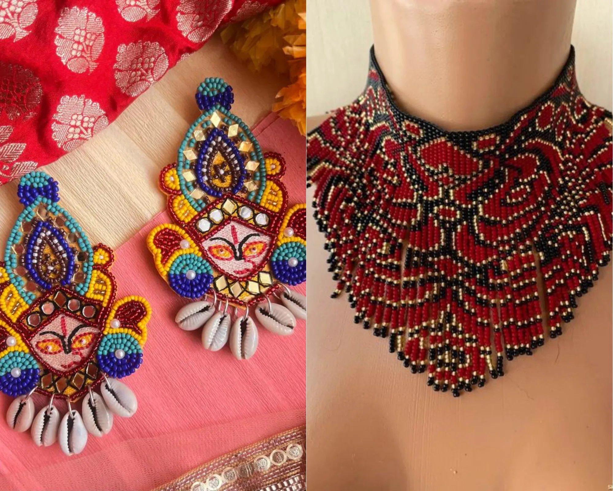 beaded jewellery for navratri