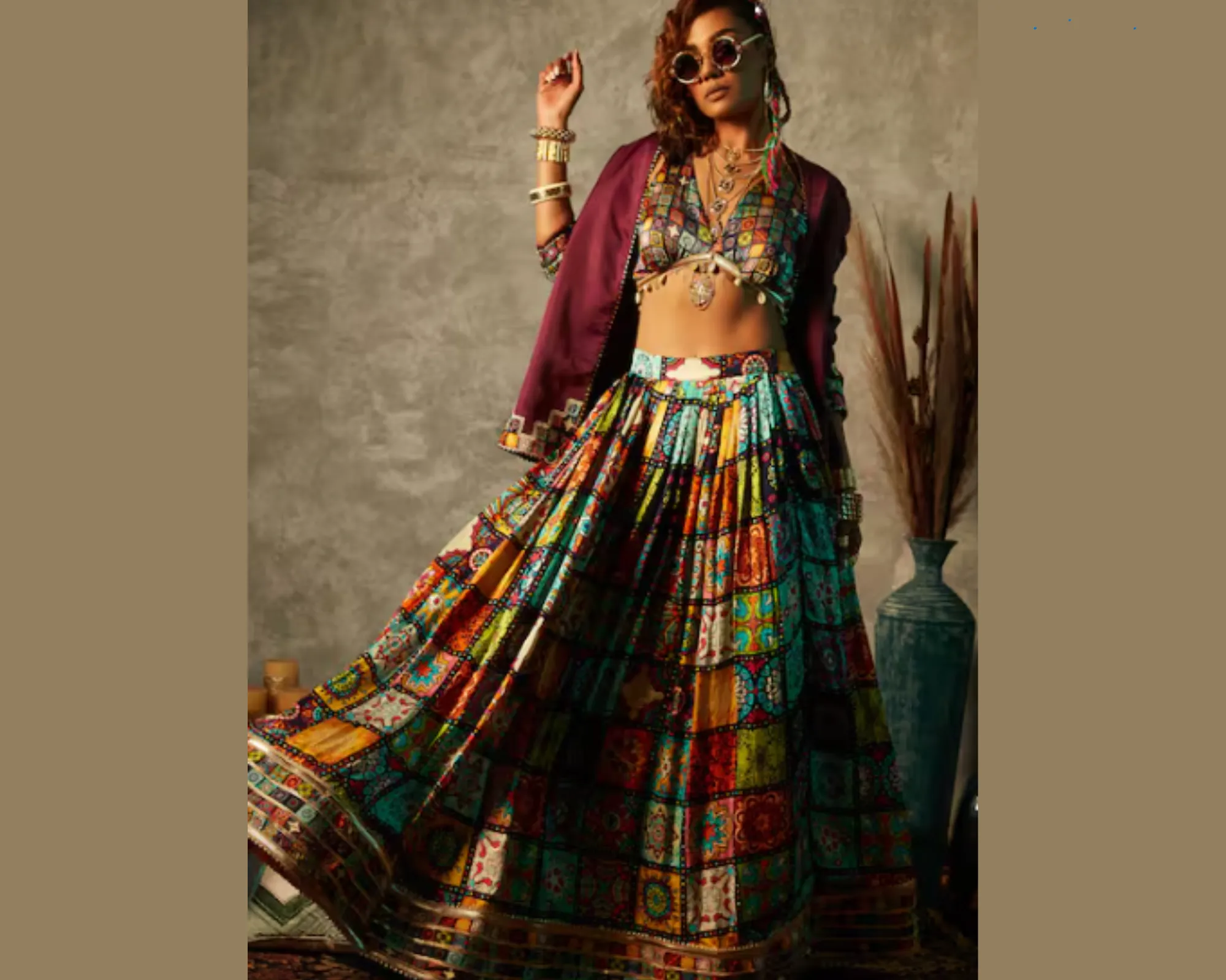 multicolour lehenga for navratri