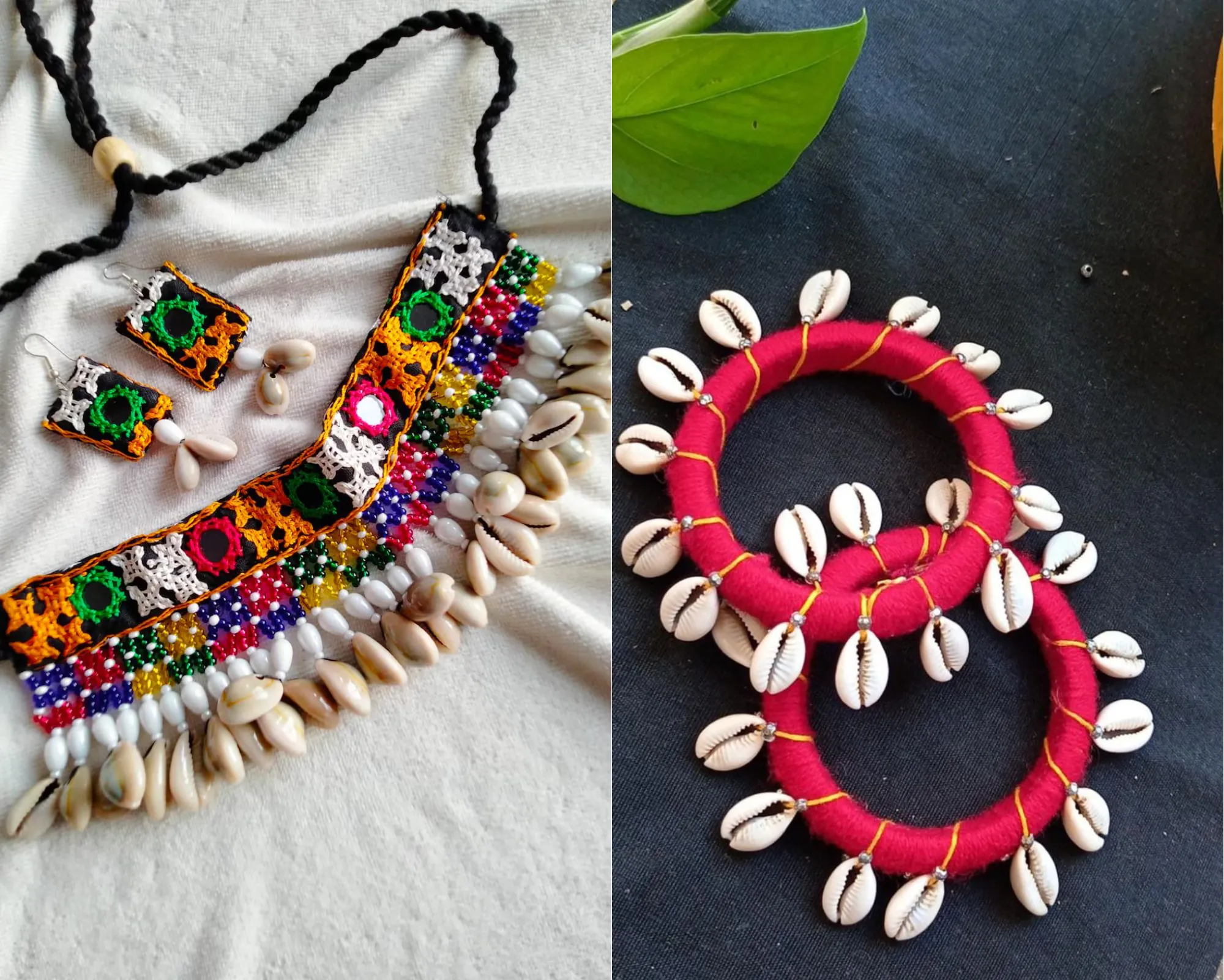 shell jewellery for navratri