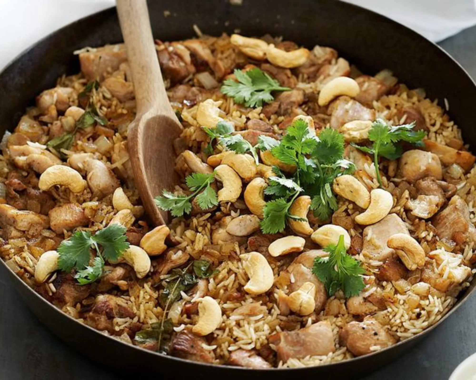 Chicken and Cashew Biryani