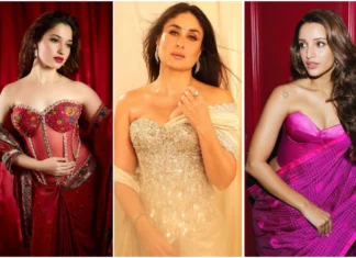 7 Bollywood Celebs Who Aced the Saree with Corset Top Look saree with corset top