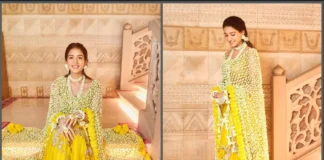 Get the Radhika Merchant Dupatta Made from Flowers Here radhika merchant dupatta