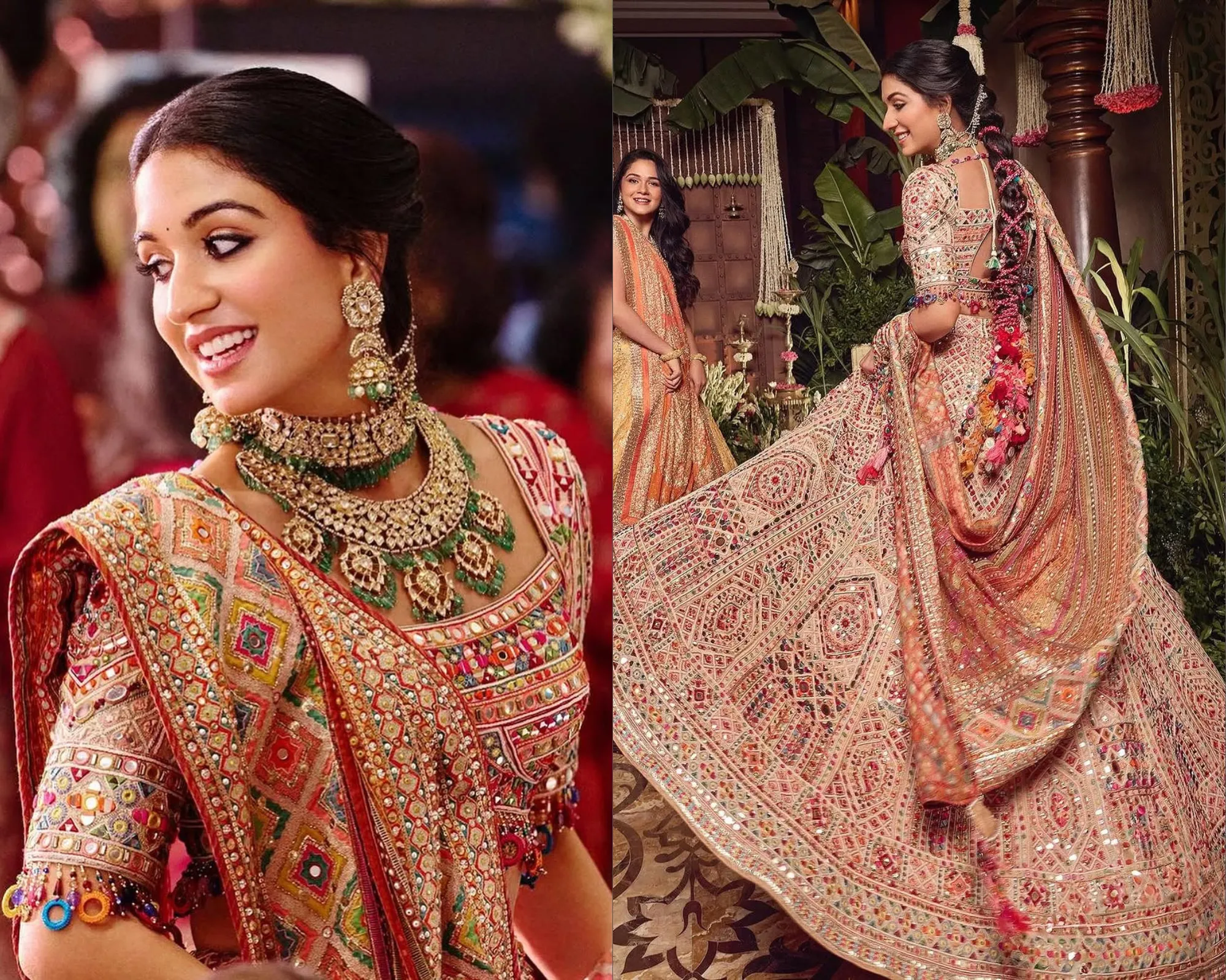 radhika merchant mehendi lehenga