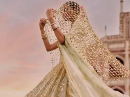 bridal dupatta style