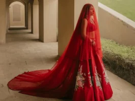 Modern Red Bridal Lehengas That Are Always in Style red bridal lehenga