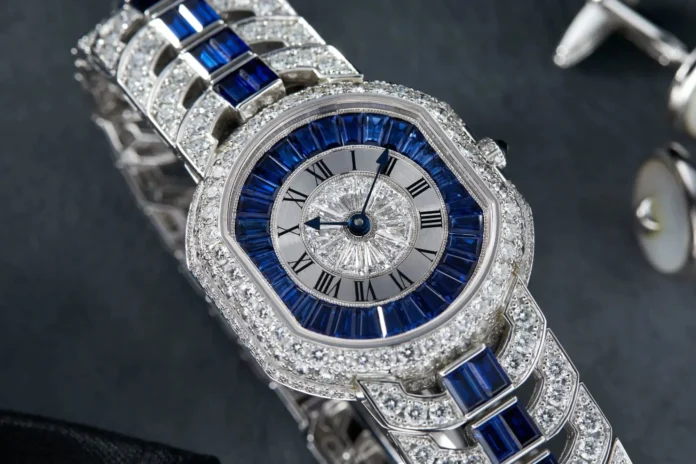 Feature Diamond watch for groom