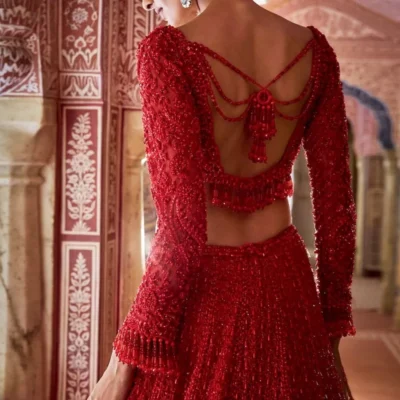 Lehenga blouse sleeves design